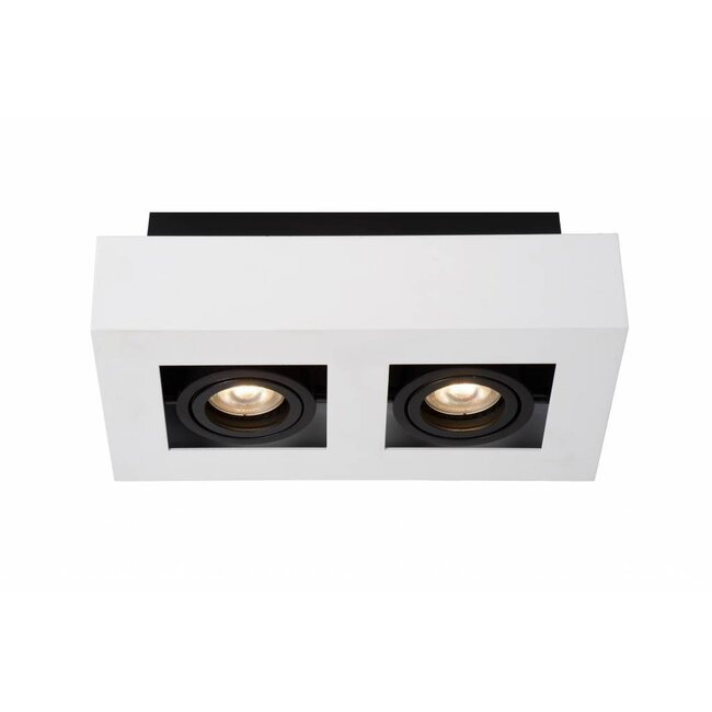 XIRAX - Ceiling spotlight - LED Dim to warm - GU10 - 2x5W 2200K / 3000K - White - 09119/11/31