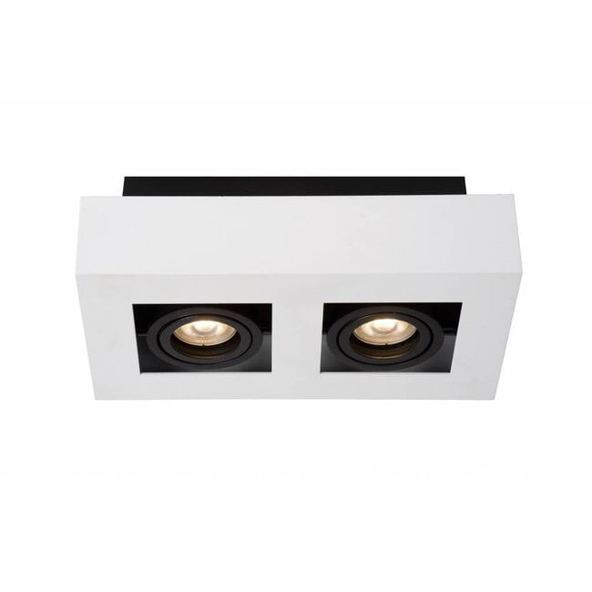 XIRAX - Plafondspot - LED Dim to warm - GU10 - 2x5W 2200K/3000K - Wit - 09119/11/31