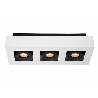 Lucide XIRAX - Spot de plafond - LED Dim pour chauffer - GU10 - 3x5W 2200K / 3000K - Blanc - 09119/16/31