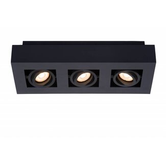 Lucide XIRAX - Ceiling spotlight - LED Dim to warm - GU10 - 3x5W 2200K / 3000K - Black - 09119/16/30