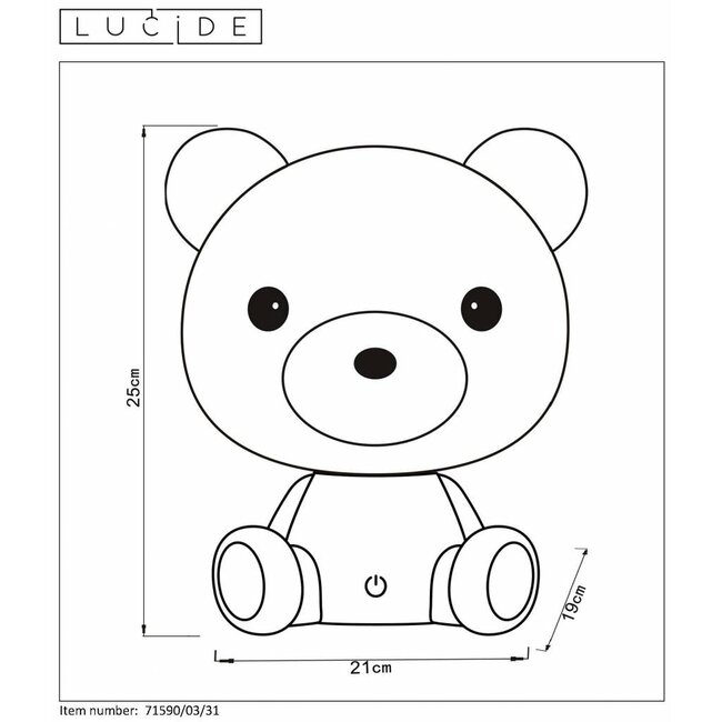 DODO Bear - Table lamp Children's room - LED Dim. - 3 StepDim - 71590/03/31
