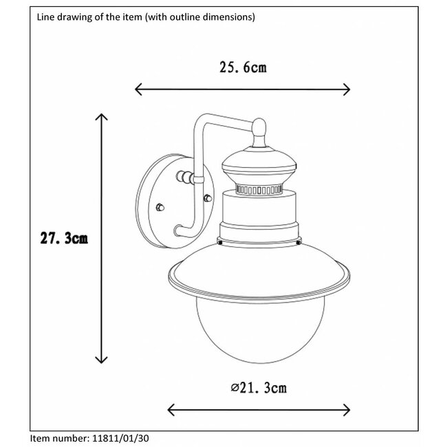 FIGO - Wall lamp Outdoor - Ø 21.3 cm - 1xE27 - IP44 - Black - 11811/01/30