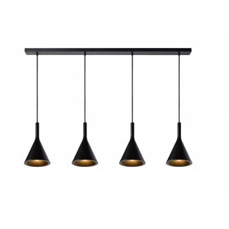 Lucide GIPSY - Hanging lamp - 4xE27 - Black - 35410/04/30