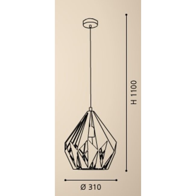 Suspension Carlton Noir 49254