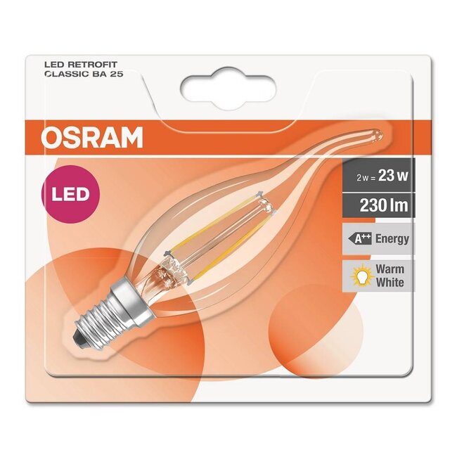 LED filament Classic E14 2W warm wit