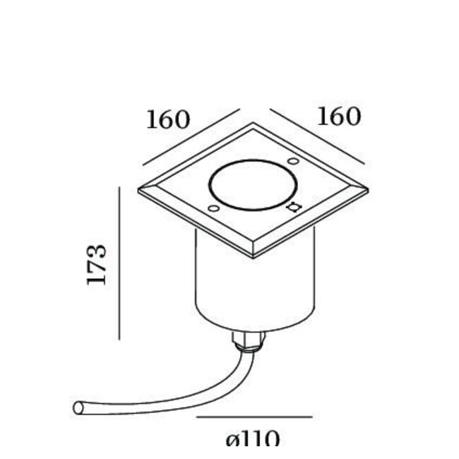 LED grondspot CHART 1.6 INOX