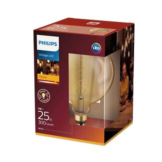 Philips E27 Filament LED Giant Globe Gold