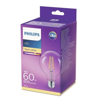 Philips E27 Retro Filament LED lamp G93 7-60W