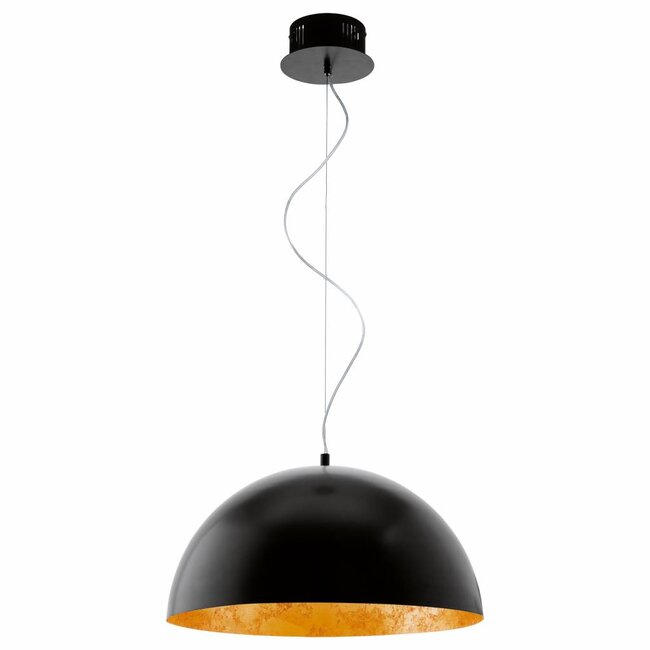 Suspension LED vintage GAETANO noir/doré 94936