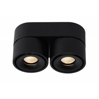 Lucide YUMIKO - Spot de plafond - Ø 7,8 cm - LED Dim. - 2x8W 2700K - Noir - 35911/16/30