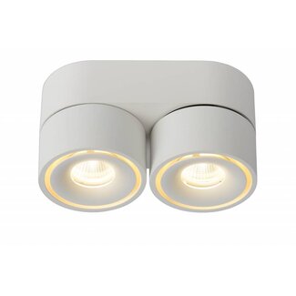 Lucide YUMIKO - Spot de plafond - Ø 7,8 cm - LED Dim. - 2x8W 2700K - Blanc - 35911/16/31