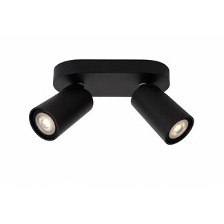 Lucide XYRUS - Ceiling spotlight - LED Dim to warm - GU10 - 2x5W 2200K / 3000K - Black - 23954/11/30