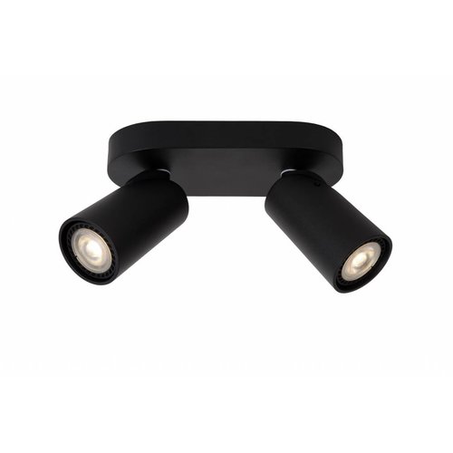 Lucide XYRUS - Plafondspot - LED Dim to warm - GU10 - 2x5W 2200K/3000K - Zwart - 23954/11/30 Lucide XYRUS - Plafondspot - LED Dim to warm - GU10 - 2x5W 2200K/3000K - Zwart - 23954/11/30