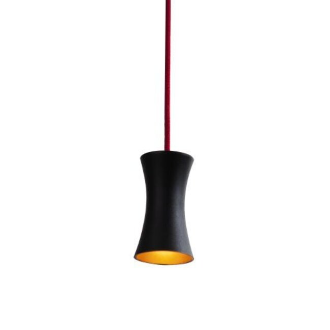 Clara LED pendant lamp black/gold incl. single-phase rail adapter