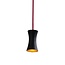 Clara LED hanglamp zwart/goud incl. enkelfasige railadapter