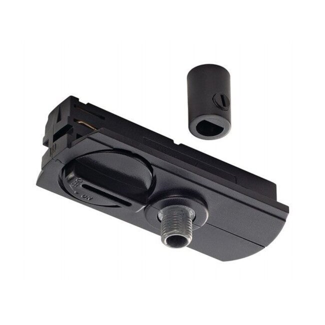 Clara LED pendant lamp black/gold incl. single-phase rail adapter