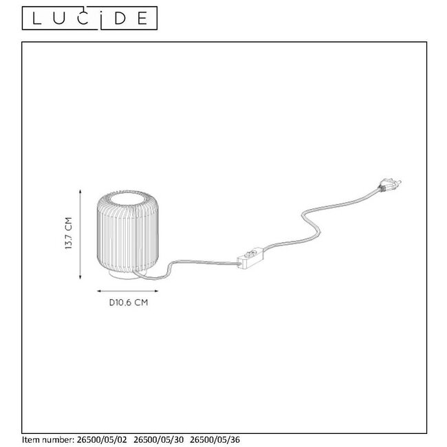 TURBIN - Lampe à poser - Ø 10,6 cm - LED - 1x5W 3000K - Noir - 26500/05/30
