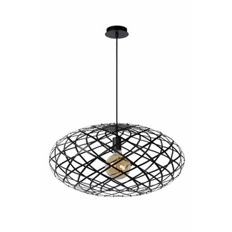 Lucide WOLFRAM - Hanging lamp - Ø 65 cm - 1xE27 - Black - 21417/65/30