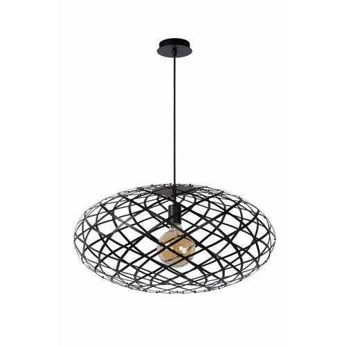 Lucide WOLFRAM - Hanglamp - Ø 65 cm - 1xE27 - Zwart - 21417/65/30 Lucide WOLFRAM - Hanglamp - Ø 65 cm - 1xE27 - Zwart - 21417/65/30