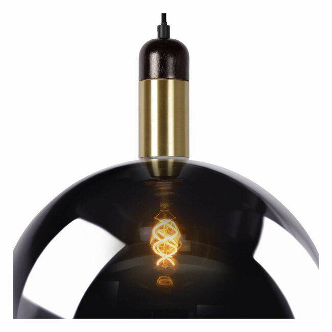 JULIUS - Lampe à suspension - Ø 28 cm - 1xE27 - Fumé - 34438/28/65