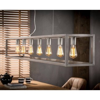 LioLights Industriële hanglamp 7L metaal 170cm