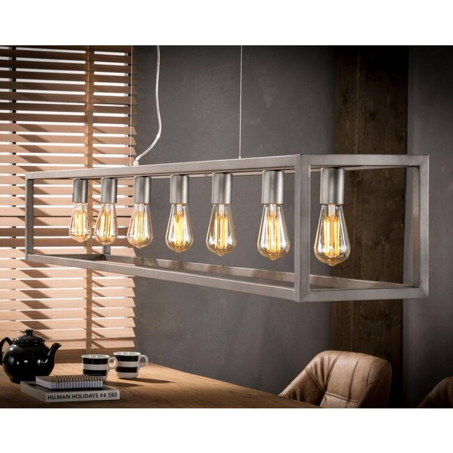 Industrial hanging lamp 7L metal 170 cm