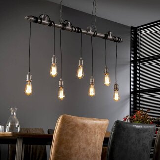 LioLights Suspension industrielle 7L tube industriel 120cm 7254