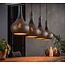 LioLights Suspension LED vintage 4L cône perforé noir/marron