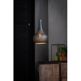 LioLights Vintage Hanging lamp 1L punch cone black/brown