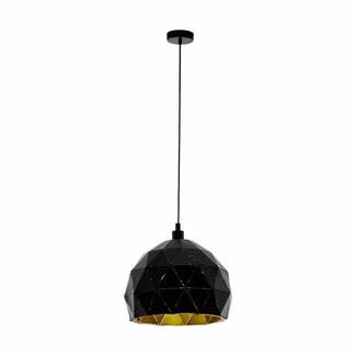 EGLO Lampe suspendue ROCCAFORTE noir/or 97845