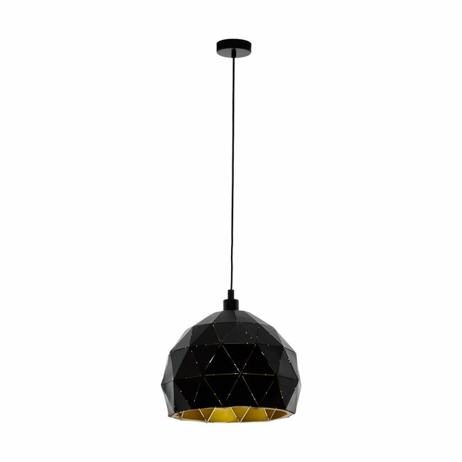 Lampe suspendue ROCCAFORTE noir/or 97845