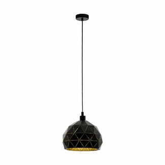 EGLO Lampe suspendue ROCCAFORTE noir/or 97841