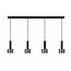 TEUN - Hanging lamp - 4xE27 - Black - 45471/04/30