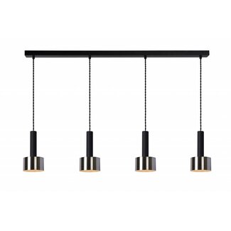 Lucide TEUN - Hanging lamp - 4xE27 - Black - 45471/04/30