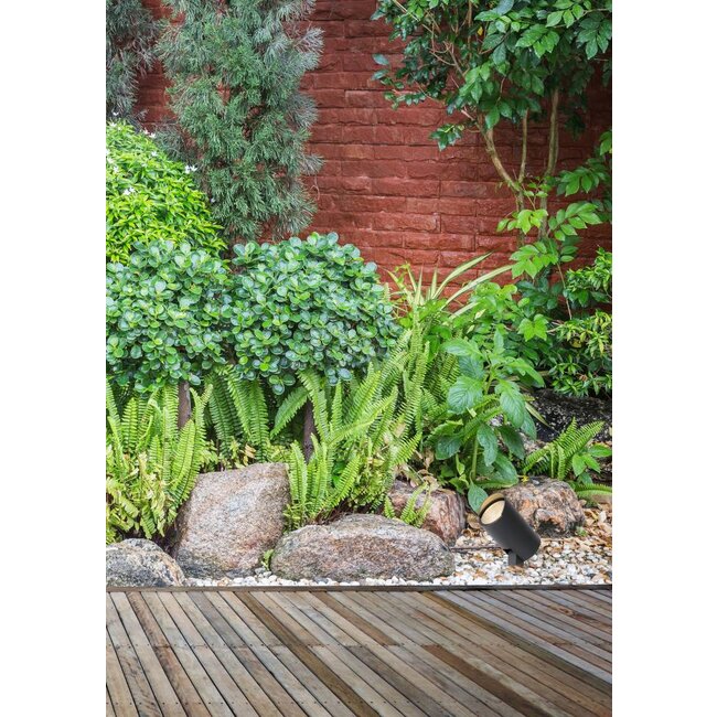 MANAL - Spot de jardin Extérieur - LED - 1x12W 3000K - IP65 - Anthracite - 27897/12/29
