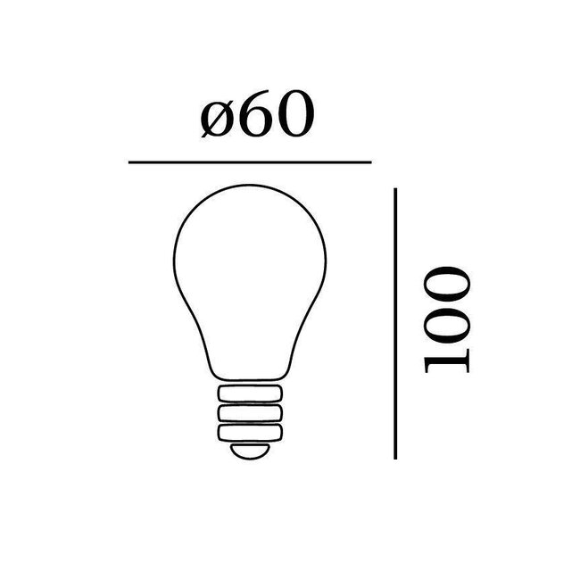 Ampoule LED Mirro QA60 E27 Or 6W
