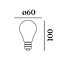 Ampoule LED Mirro QA60 E27 Or 6W