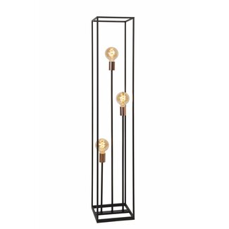 Lucide ARTHUR - Floor lamp - 3xE27 - Black - 08724/03/30