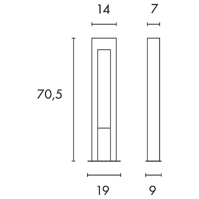 Tuinpaal Arrock Arc Graniet 231420