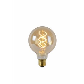 Lucide LED Bulb - Filament lamp - Ø 9.5 cm - LED Dim. - E27 - 1x5W 2200K - Amber - 49032/05/62