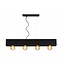 Lucide SURTUS - Hanging lamp - 4xE27 - Black - 30474/04/30