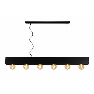 Lucide SURTUS - Hanging lamp - 6xE27 - Black - 30474/06/30