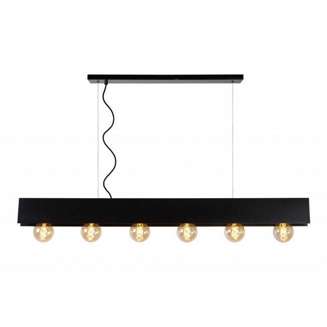 SURTUS - Hanging lamp - 6xE27 - Black - 30474/06/30