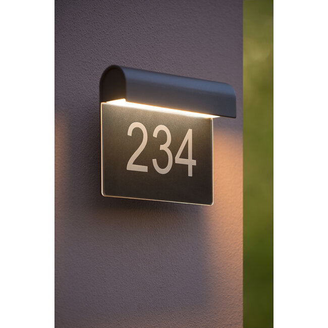 THESI LED - Wandlamp Buiten - LED - 1x6W 3000K - IP54 - Zwart - 27881/06/30