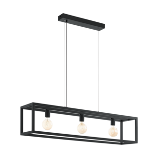 EGLO Hanging lamp Elswick Black 49564