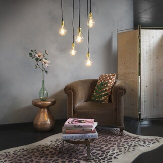 Qazqa Pendant lamp - CAVA 5 - Gold - OUTLET