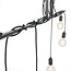 Facile - Modern hanging lamp - twisted cables - H 800 mm - Black