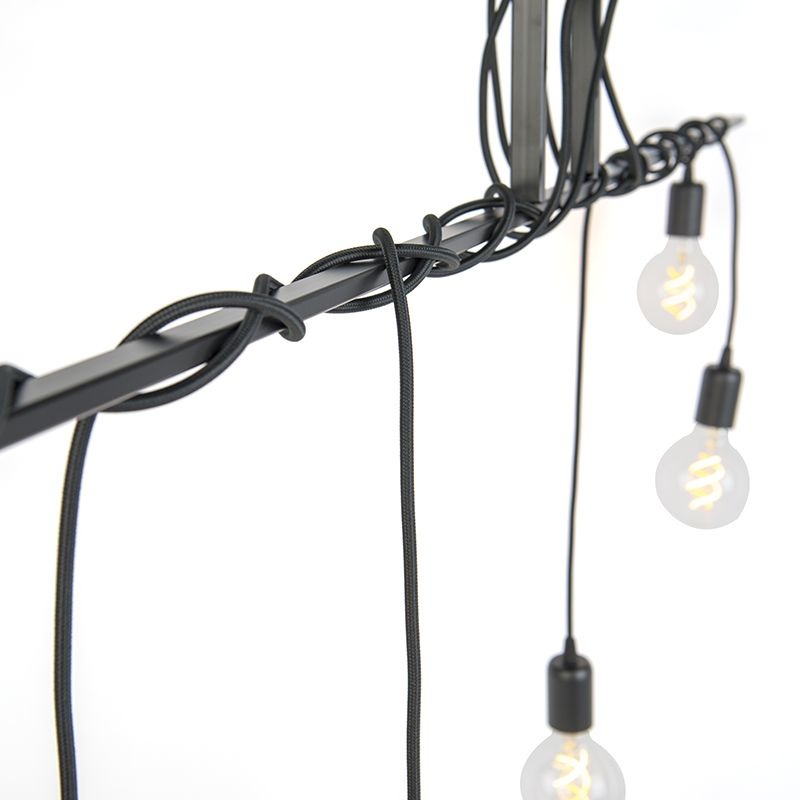 Denk vooruit verdwijnen Geneeskunde Facile - Moderne hanglamp - gedraaide kabels - H 800 mm - Zwart -  perfectlights.be