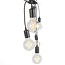 Facile - Moderne hanglamp - gedraaide kabels - H 800 mm - Zwart