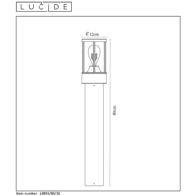 LORI - Lampe sur pied d'extérieur - E27 - IP44 - Anthracite - 14893/80/30
